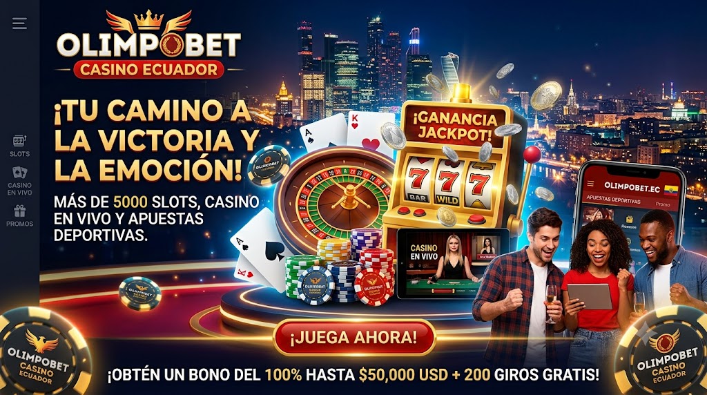 Pantalla principal del lobby de casino en línea Olimpobet Ecuador